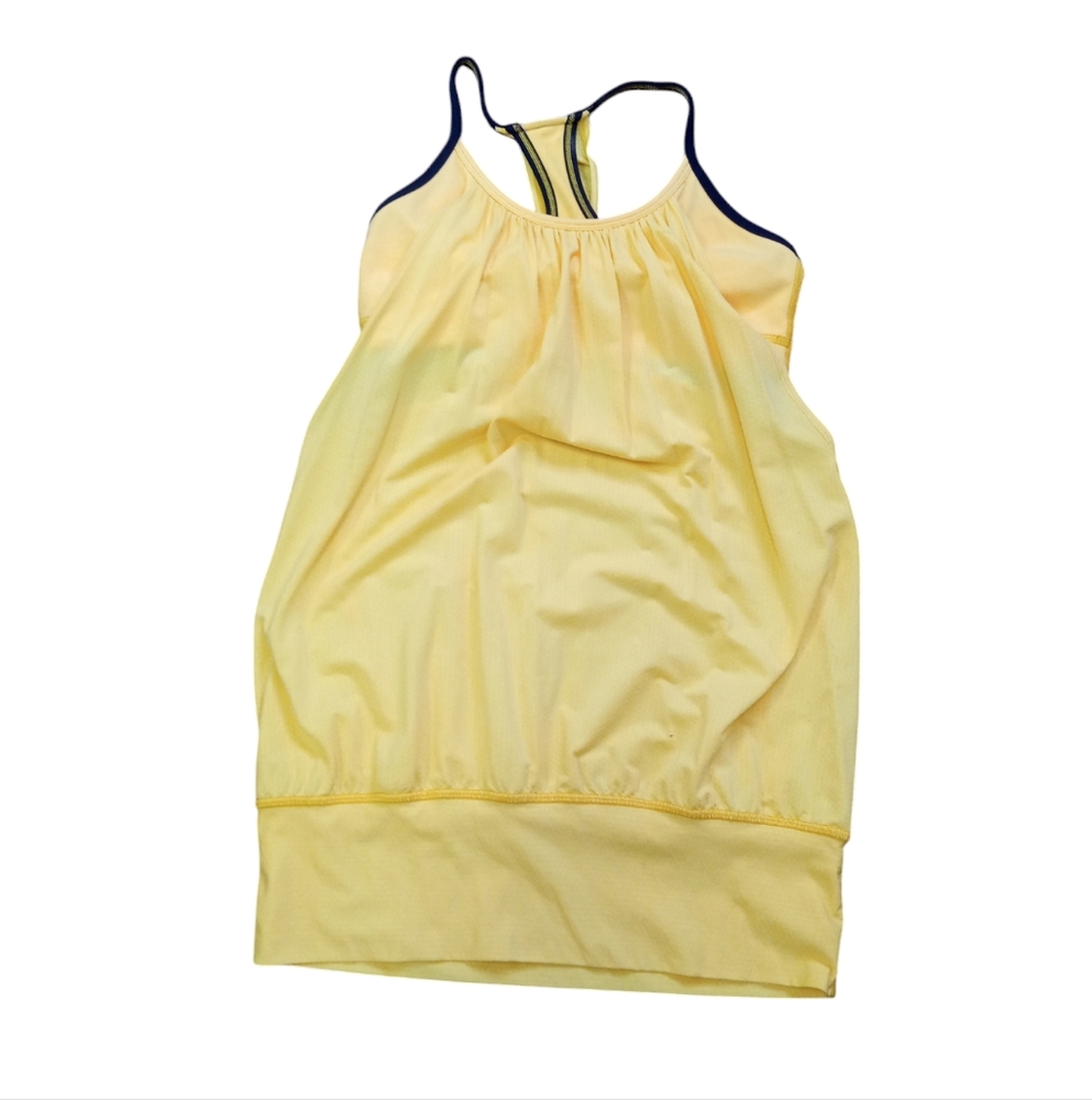 Size 4 Lululemon no limits yellow tank